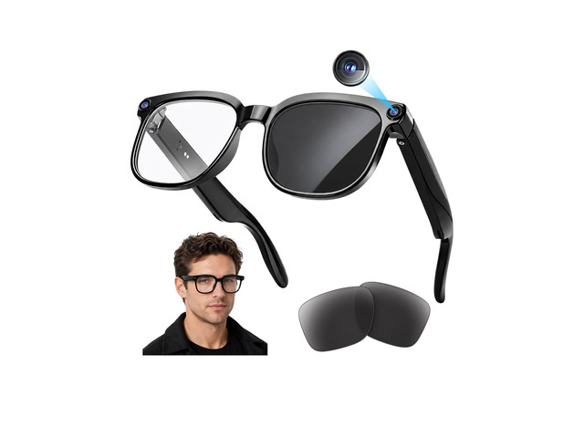 4K Camera AI Smart Glasses for Men Women, Bluetooth Video Audio Sunglasses,Video & Photo Recording Glasses AI Assistant,Wearable Eyeglasses for...