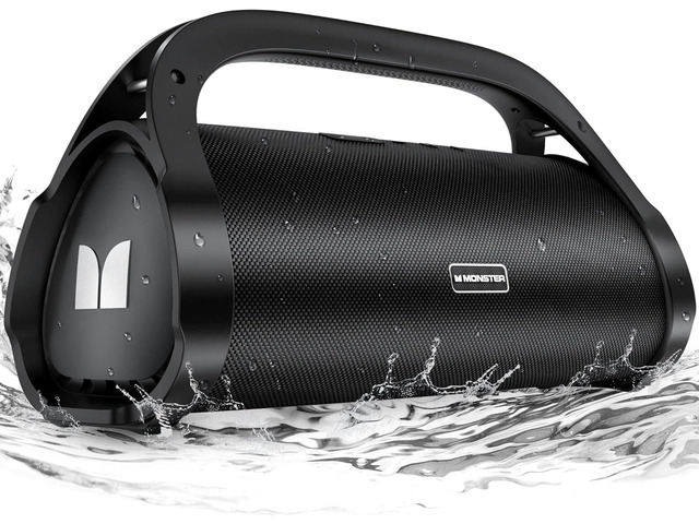 Adventurer Max Boombox Bluetooth Speaker, IPX7 Waterproof Outdoor Speakers with Double Subwoofer, 100W Stereo Sound and Rich Bass, Wireless...
