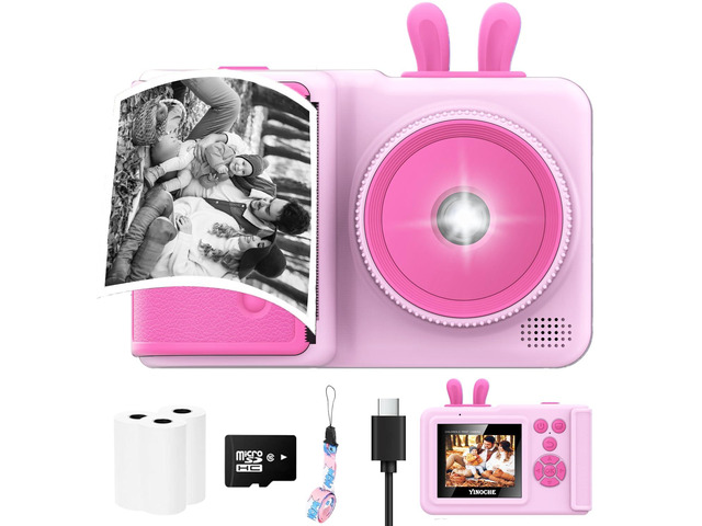 Kids Camera Instant Print, Camera for Kids with Printable Photos, Toddler Camera Toys for Children Ages 3-14, Digital Camera Birthday Gifts for...