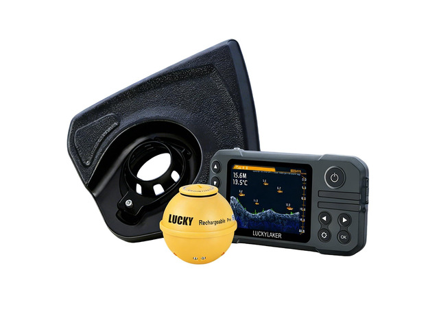 Wireless Kayak Fish Depth Finder Handheld Portable Fish Finders Transducer Bass Fishing Sonar Sensor Mount with Floating Plate for Boats MT-202PLUS