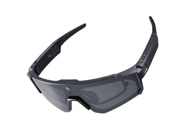 Sporty AI Bluetooth Smart Glasses with Camera for Cycling & Hiking Unisex , IP54 Waterproof, Detachable Inner Lense, 1200P EIS Pro-Stabilized...