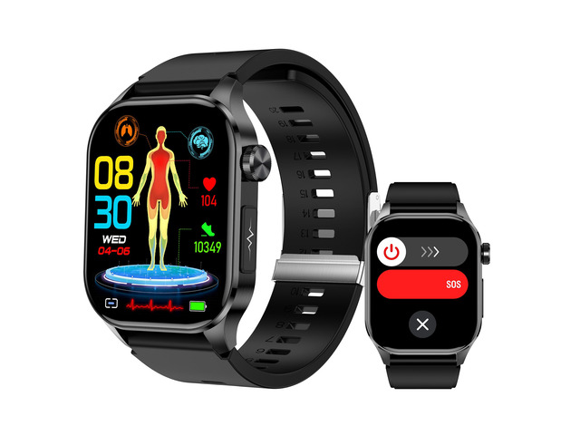 Smart Watch for Men Women, 2.04' AMOLED Color Screen, 24/7 Heart Rate, Blood Oxygen, Blood Pressure, Sleep and Stress Health Monitor, Blood and...