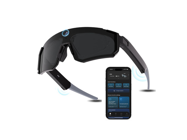 AI Smart Glasses with Camera 8MP,1200P HD Video Recording Camera Glasses for Men,Women, Polarized Sports Running Sunglasses with Bluetooth...