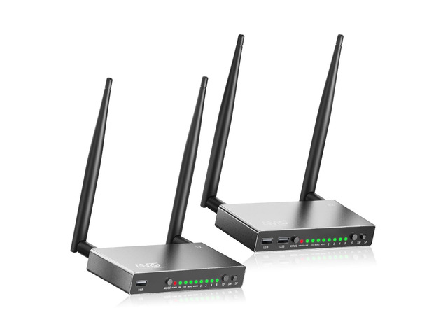 Wireless HDMI Transmitter and Receiver 820FT, Multiple Rx/Tx, 4K Decode 1080P 60Hz, 5.8G, KVM, IR Remote, Loop Out HDMI Extender Casting from...