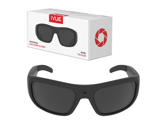 Glide 1080P HD Camera Glasses Video Recording Sport Sunglasses DVR Eyewear, 30fps, 64GB Memory