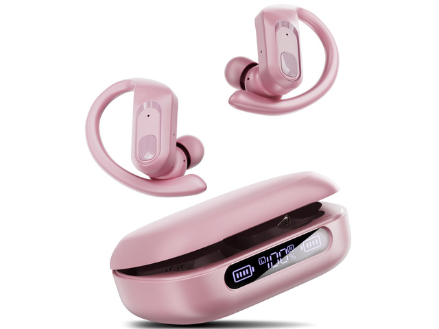 Active Noise Cancelling Wireless Earbuds Bluetooth Headphones Ear Buds 96Hrs Playback Clear Call Waterproof Earphones with Ear Hook Microphones for...