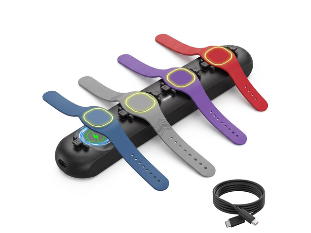 Magic Band+Charging Station for Disney Magic Band Plus, Charges 4 Bands 90-Min Full Charge, No More Taking Turns To Charge, Portable USB-C Magic...