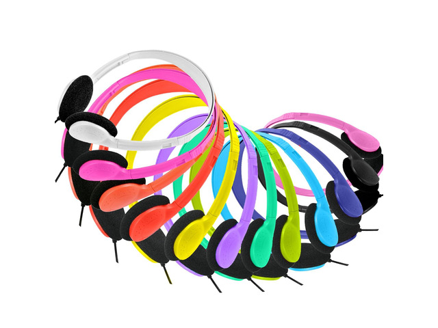 Wired Headphones Bulk 6 Pack Multi Colors for Kids, On-Ear with 3.5mm Jack, 4ft Tangle Free Cable, Comfortable Fit, Cost Effective, Ideal for...