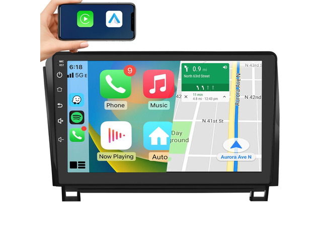 Car Stereo for Toyota Tundra 2007-2013 Toyota Sequoia 2008-2018 5GWiFi Touch Screen Tundra Radio Replacement Android Head Unit with Wireless...