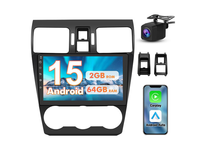 Car Radio Stereo Upgrade for Subaru Forester WRX Impreza 2013-2015 Android System, 9 Inch Touch Screen, Backup Camera, Wireless CarPlay & Android...