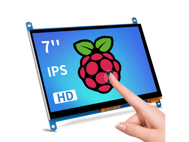 Raspberry Pi Screen 7inch Monitor IPS 1024x600 HDMI Capacative 7'' Touch Screen Monitors Compatible with 3B+/3/2 B/B+/ Banana Pi Windows10/8.1/8/7...