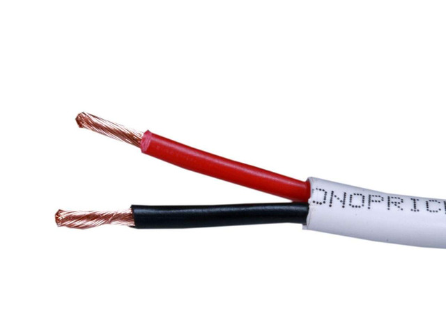 Access Series 12 Gauge AWG CL2 Rated 2 Conductor Speaker Wire/ Cable - 100ft Fire Safety In Wall Rated, Jacketed In White PVC material 99.9%...