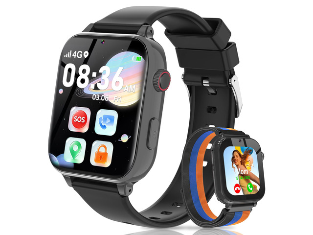 4G Kids Smart Watch with GPS Tracker, Video Call & Texting, Smart Watch for Kids with SIM Card, SOS, School Mode, HD Camera, Pedometer, Kid Watch...