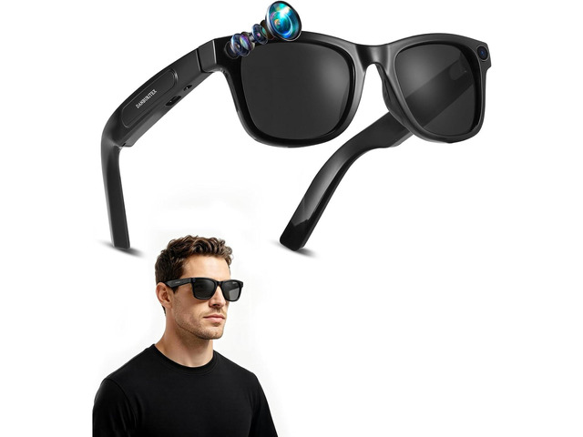Your First Smart Glasses Sidekick Glasses, 8MP HD Video Recording 410mAh Battery, Object Recognition & Real-Time Translation, Camera Glasses for...
