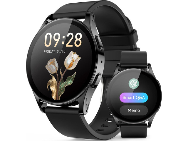 AI Smart Watch for Women Men with GPT, 1.32' AMOLED Fitness Tracker with Heart Rate/Sleep/SpO2 Monitor, Waterproof Smartwatch for Android/iPhone...