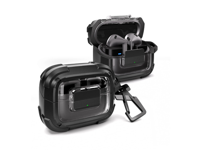Rugged Bumper Case for Samsung Galaxy Buds3 FE (2025) / Buds3 Pro and Buds3 (2024) Cases with Secure Lock, Shockproof Clear Protective Cover with...