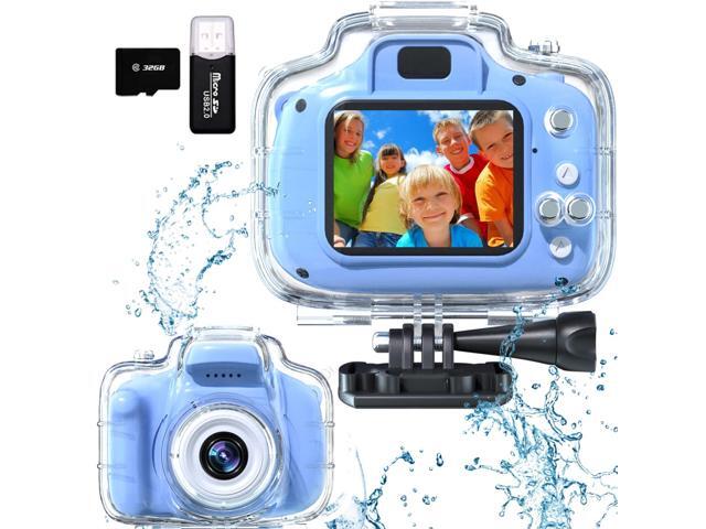 Kids Waterproof Camera 12MP 1080P Digital Camera with 32GB Card & Case Underwater Diving Camera for Boys Girls 3-12, Kids Video Camera Indoor...