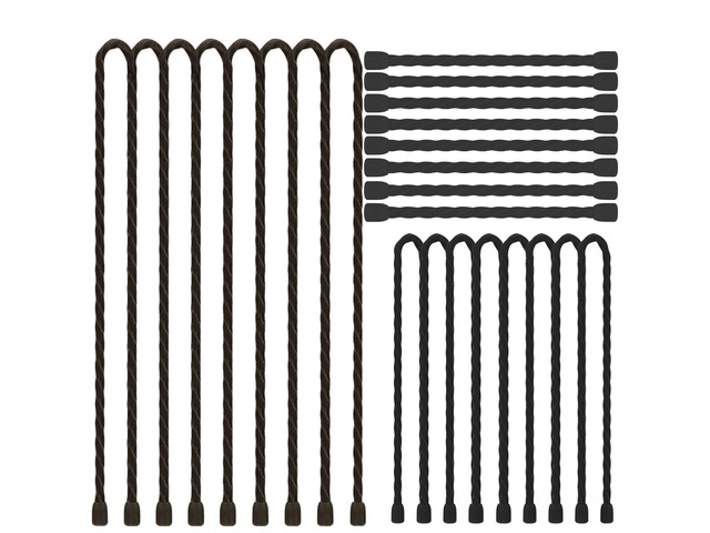 24PCS Black Silicone Cable Ties, Reusable Rubber Twist Ties Bendable Cable Ties for Bundling and Holding, All Purpose Cord Tie for Indoor and...
