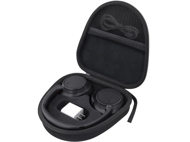 Hard Case for Sony WH-CH720N/CH520/1000XM6/1000XM5, Black Features a Mesh Pocket for Accessories. Hand Strap for Easy Carrying. Hard EVA Shell...