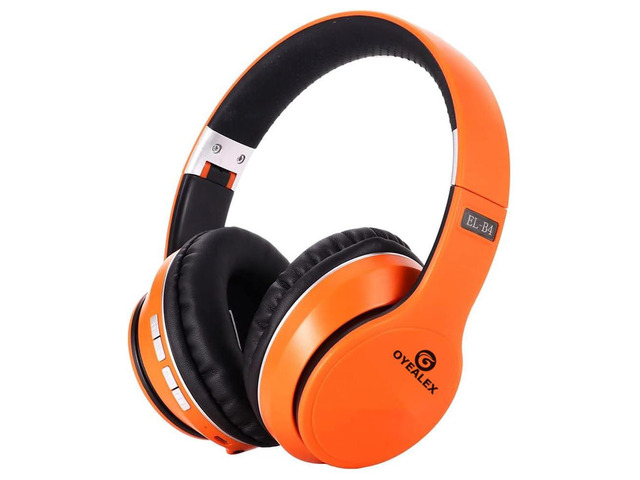 Active Noise Cancelling Bluetooth Over Ear Headphones, Orange Wireless with Microphone HiFi Audio Deep Bass for Home Travel Office Man &...