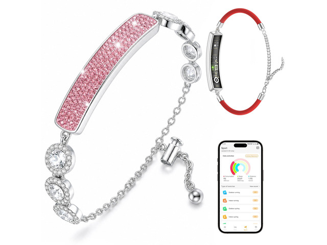 Smart Bracelet for Women Jewelry Fitness & Activity Trackers with 24/7 Activity Heartbeat, Rhythm & Recovery, Adjustable Screenless Tracker for Women