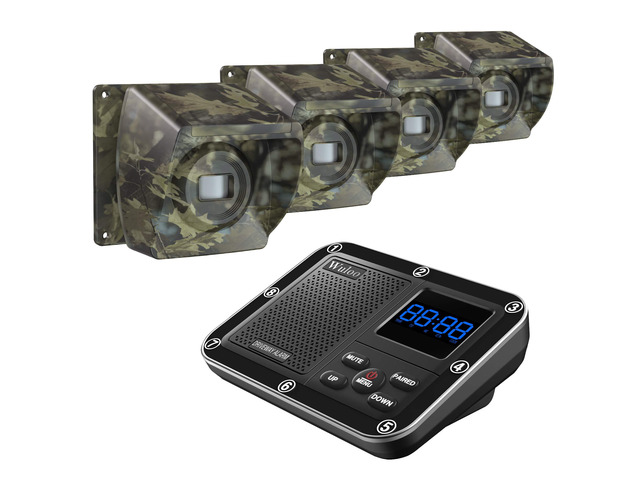 1800 Ft Wireless Outside Driveway Alarm Outdoor Motion Sensor & Detector Driveway Alert System, Rechargeable Battery/Weatherproof/Mute Mode/Clock...
