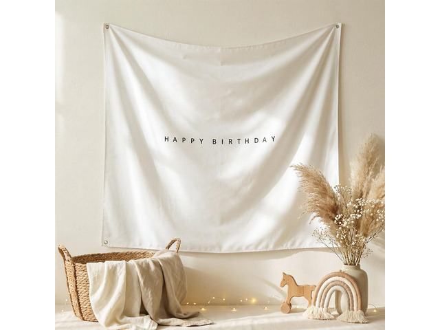 Happy Birthday Door Banner Door Cover Backdrop Sign Birthday Wall Decor Background Party Supplies for Outdoor Indoor Porch Bday Party Photo Props...