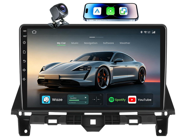 [8-Core] Car Radio for Honda Accord 2008-2012: 10.1'' HD Touch Screen Stereo with Wireless CarPlay Android Auto GPS 5GWiFi FM RDS SWC Bluetooth...