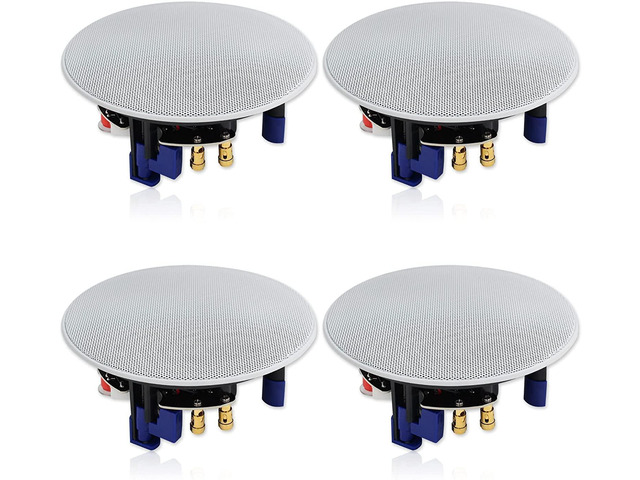 320 Watts 2 Way Flush Mount in Ceiling Speakers 4 Inches for Kitchen,Living Room,Office 4 Speakers