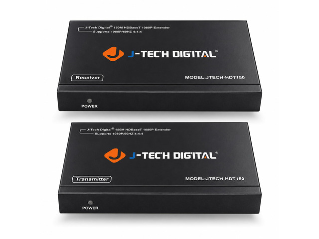 Long Range HDMI Extender Over Cat6 150m/492ft HDBaseT 1080P Extender PoC, Bi-Directional IR, Supports Dolby Digital, DTS, with EDID, CEC, & RS-232...