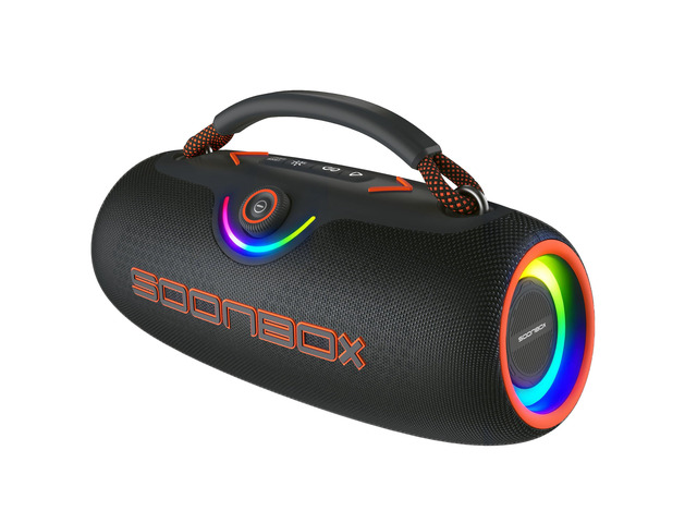 Portable Bluetooth Speakers, 80W Wireless Outdoor Speakers, Black IPX6 Waterproof, Bluetooth 5.3, Bass Boost, 24H Playtime, 8000mAh, RGB Lights,...