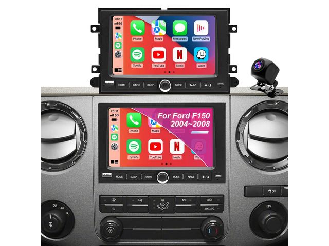 Upgrade Car Radio for Ford F150 F-150 2004-2008, F250/F350 2006-2016, Mustang 2005-2009, Escape 2008-2012, 7 Inch Touch Screen Stereo with Carplay...