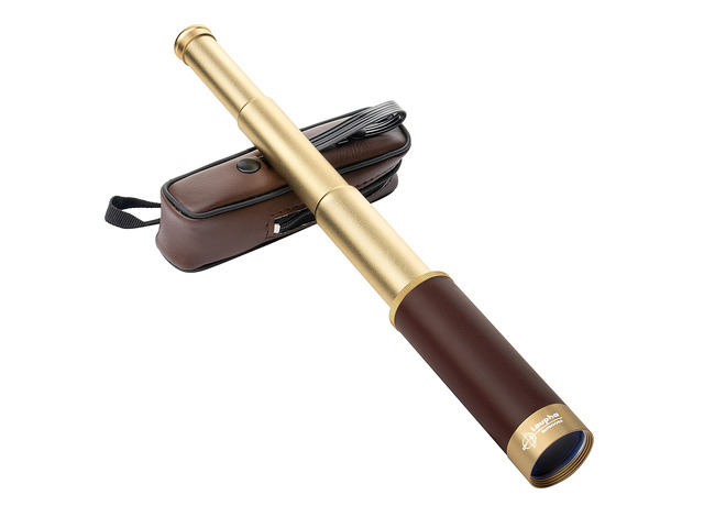 Retro Pirate Telescope Zoomable 25x30 Pocket Monocular Portable Collapsible BAK-4 Lens Captain Jack's Spyglass Handheld Telescope Vintage Telescope...
