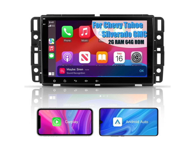 8' Touch Screen Radio for Chevy Silverado Tahoe Impala 2007-2013 Silverado 1500 2500 3500 Stereo GMC Sierra Yukon with CarPlay/Android Auto,...