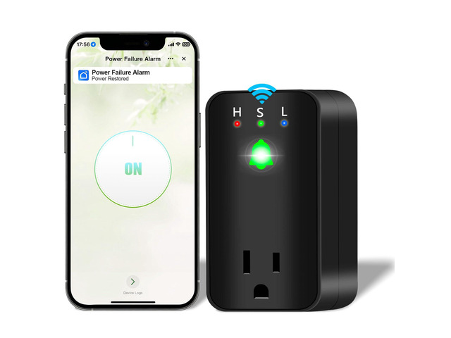 Power Failure Alarm with WiFi App Notifications, Smart Power Outage Alarm 110dB Power Outage Alert with LED Indicator for Home Power Monitor,...