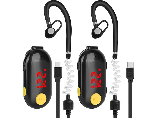 T-M9 Super Mini Walkie Talkies with Earpieces Mini Two Way Radios Small Portable FM Transceiver for Security Restaurant Retail Workplace...