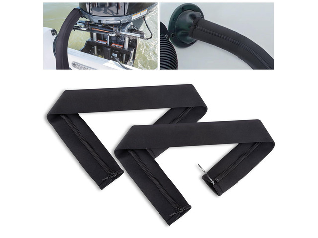2PCS 48-Inch Trolling Motor Cable Sleeve,Zippered Rigging Sleeve,Made of Neoprene Thick Trolling Motor Sleeve,Great for Cover Wire and Extension...