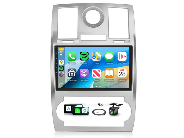 2+64G Car Radio Stereo for Chrysler 300 300C 2004-2011 with Wireless Carplay/Android Auto,Android Car Stereo 9 Touch Screen GPS Navigation DSP 5G...