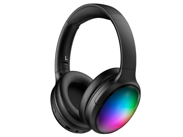 Bluetooth Headphone with Cool RGB Light, Foldable Lightweight Wireless Over Ear Headphone, 90° Rotatable Earcups, HiFi Stereo with Deep Bass Audio...