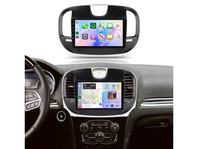 5Ghz WiFi Car Stereo Radio for Chrysler 300 2011-2019 with Wireless Carplay/Android Auto,AM/RDS/FM,DSP EQ,9 Inch IPS Touchscreen GPS Android 15...