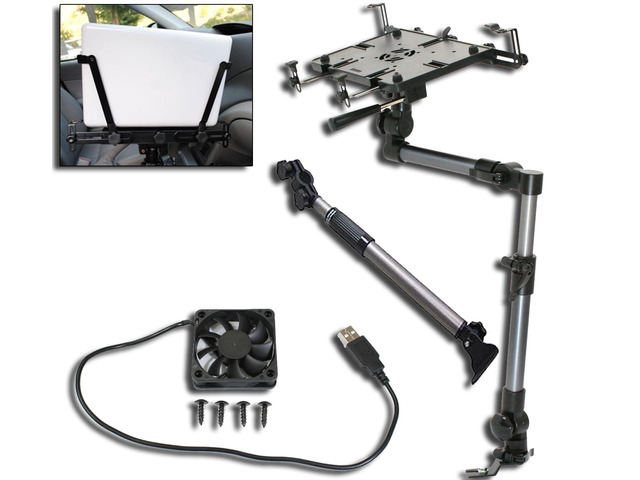 MS-526B Heavy Duty Laptop Mount Holder for Cars, Trucks, SUVs, and other Applications with Complete Accessory Package