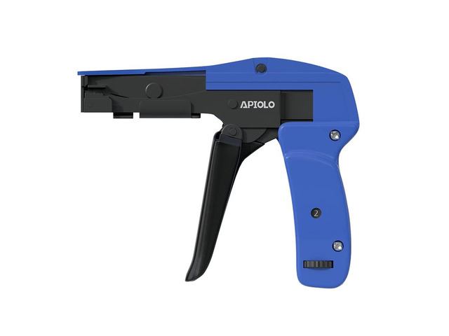Cable Tie Gun, Ergonomic Hand Operated Fastening Zip Tie Gun, Adjustable Tension to Fasten, Cutting with 1-3 Tension Setting, Blue, 6.29 Inches...