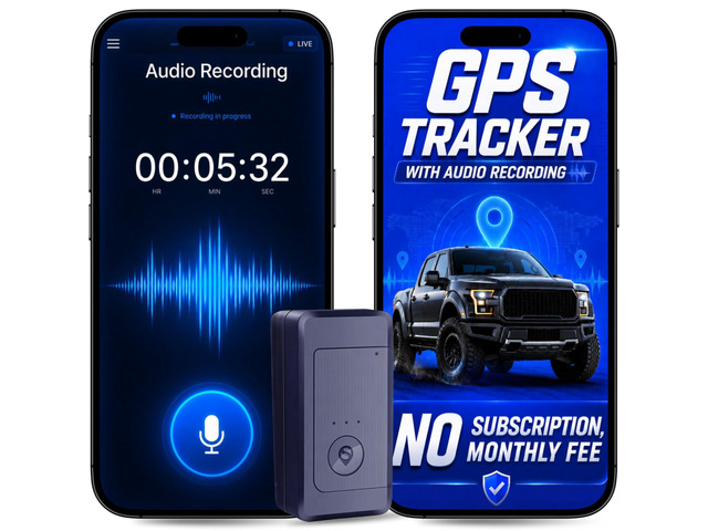 GPS Tracker for Vehicles No Subscription, Magnetic Car Tracker Device Hidden, Live Location, Tracking Device for Cars, SIM Card Included, 60-Day...