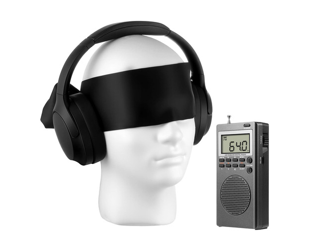 3 Pcs Ghost Hunting Equipment Starter Kit with Ghost Box Headphones and Blindfold Paranormal Investigation Hunting Device for Home Office Outdoor