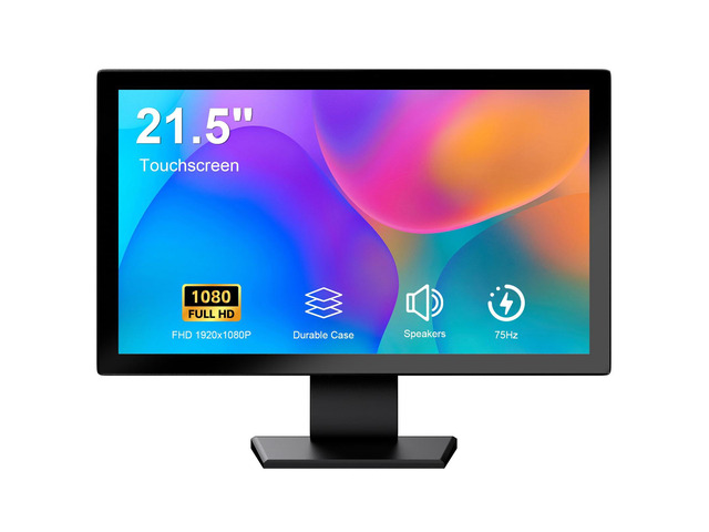 Touch Screen Monitor 21.5 Inch FHD 1920x1080P Industrial PC Display, HDMI VGA Touchscreen Computer Monitor for Laptop PS4 Xbox, 75Hz Desktop Touch...