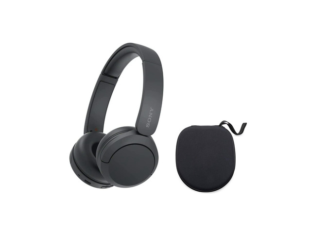 WH-CH520 Easy Carrying Wireless On-Ear Headphones Bundle (Black) Customized for All Your Music Preferences, Designed to be Lightweight, Hands...