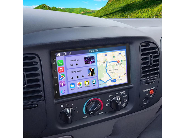 Android 14 Car Stereo for Ford F150 1997-2004 with Wireless CarPlay and Android Auto, 7 Inch IPS Touchscreen 2G+32G Double Din Car Radio Support...
