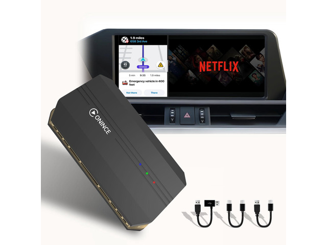 Magic Box 3.0 Pro - 3-in-1 AI Box for Wired CarPlay Cars Snapdragon 6125 Octa-Core 4GB+64GB HDMI Output & Dual Display 4G SIM Wireless...