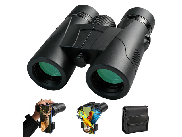 8x32 Binoculars for Adults High Powered with Phone Adapter Large View Binoculars with Clear Low Light Vision BAK4 Prism FMC Lens Compact...