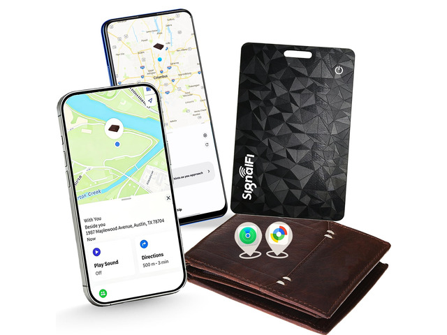 Wallet Tracker Card for iOS & Android Ultra-Thin 0.07 in IP68 Waterproof Long Battery Life, Works with Apple Find My & Google Find Hub, Wireless...